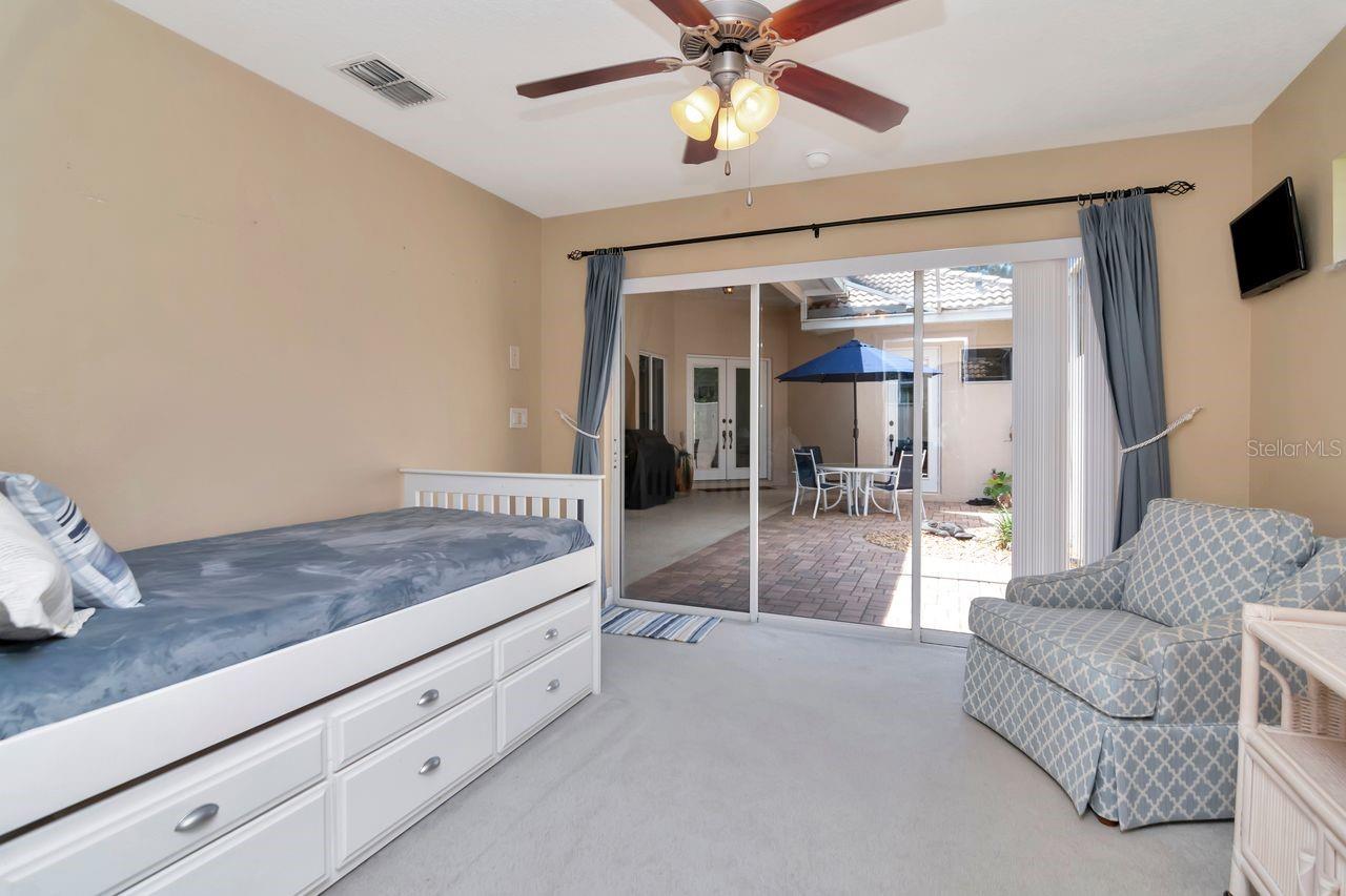 Bedroom 3 private entry from courtyard