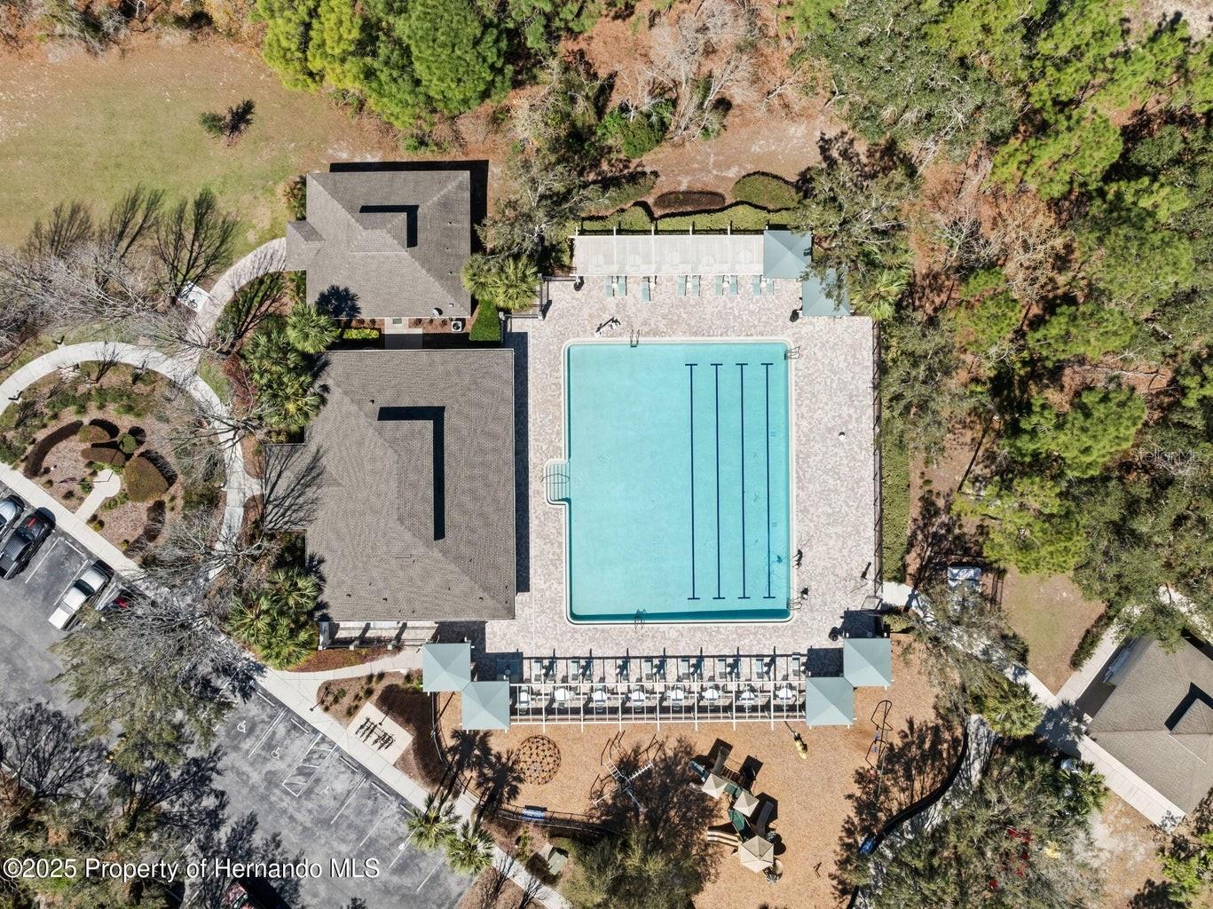 Aerial View Community Pool