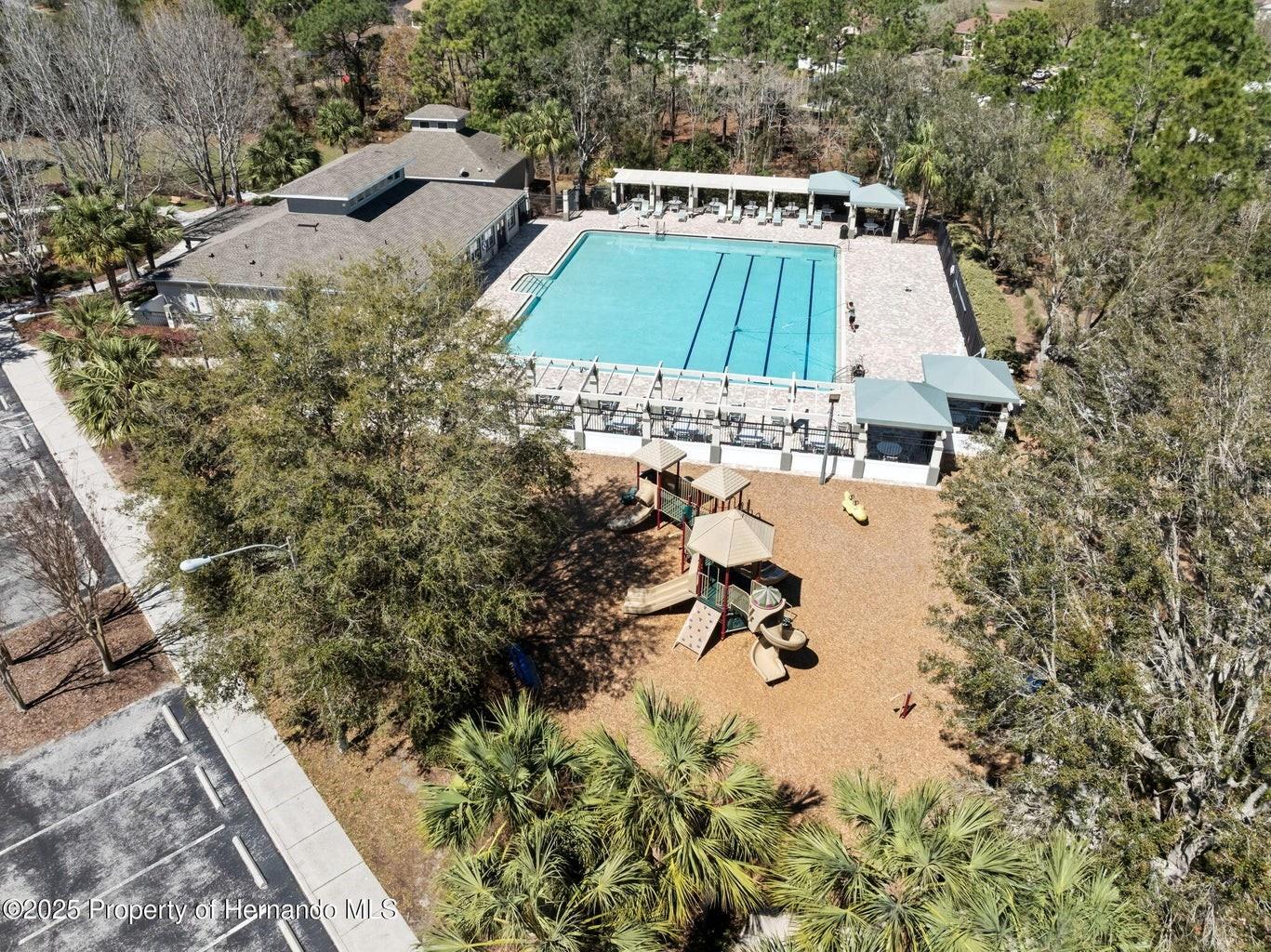 Aerial View Community Pool