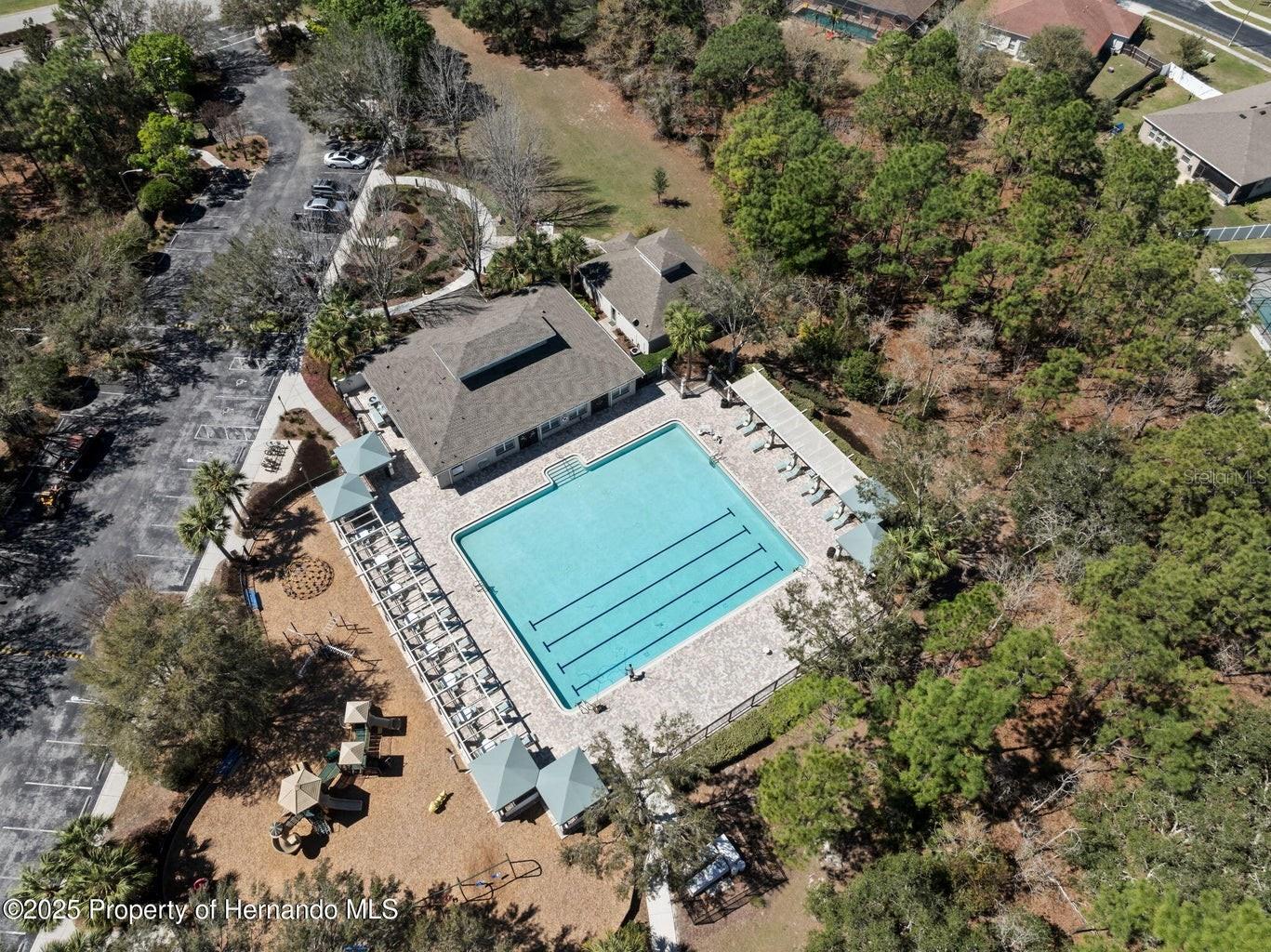 Aerial View Community Pool