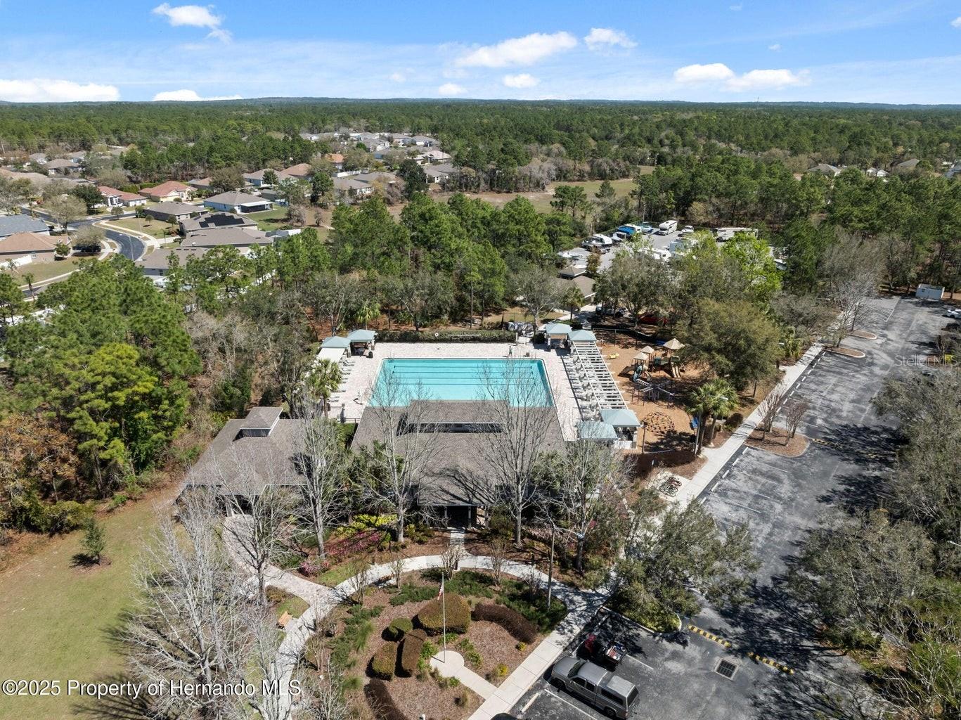 Aerial View Community Pool