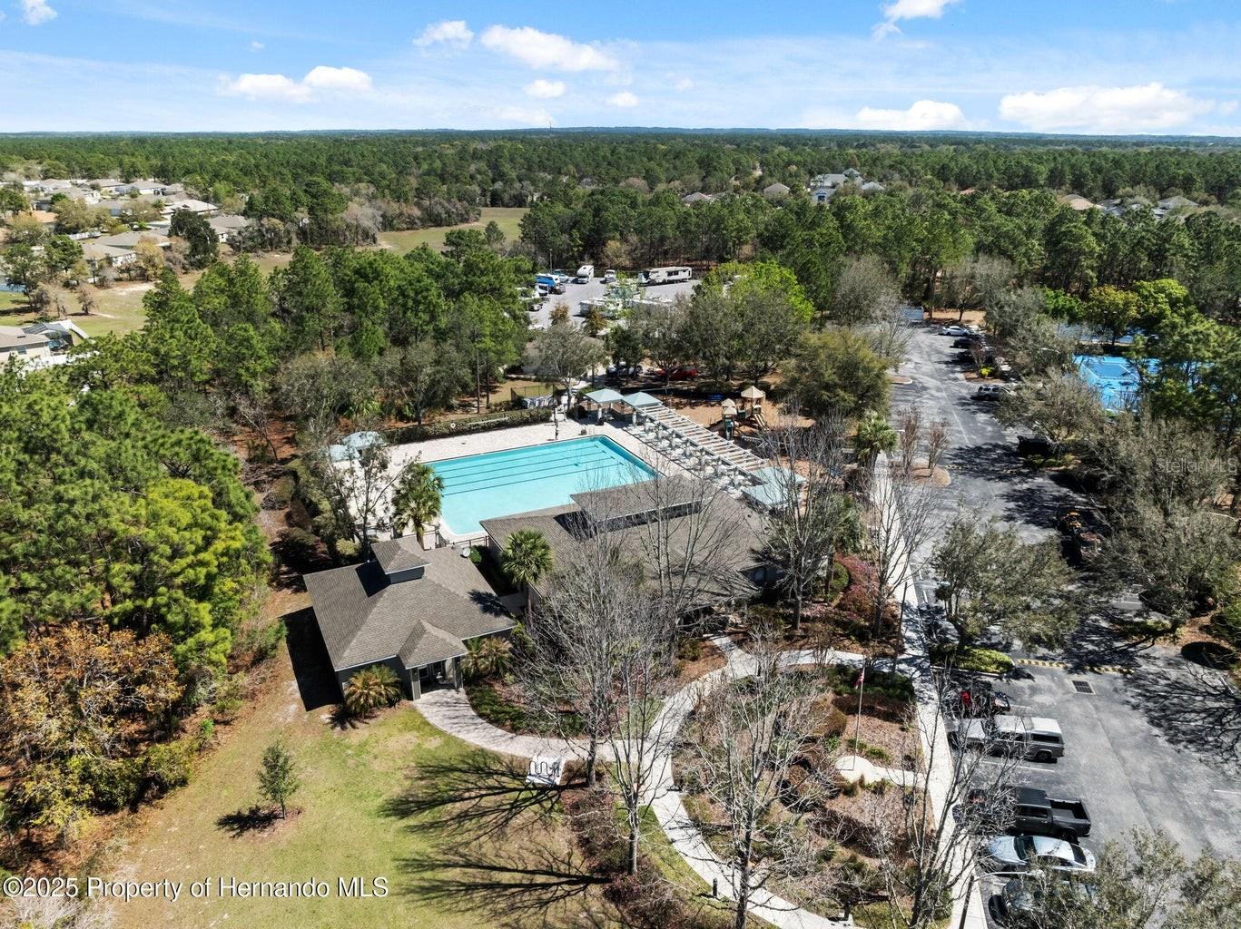 Aerial View Community Pool
