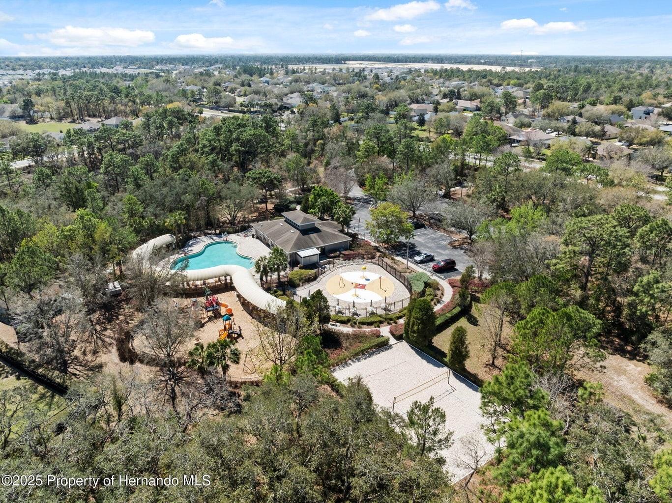 Aerial View Community Pool