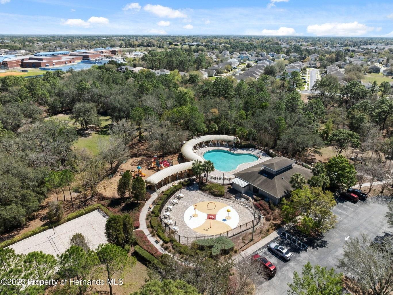 Aerial View Community Pool