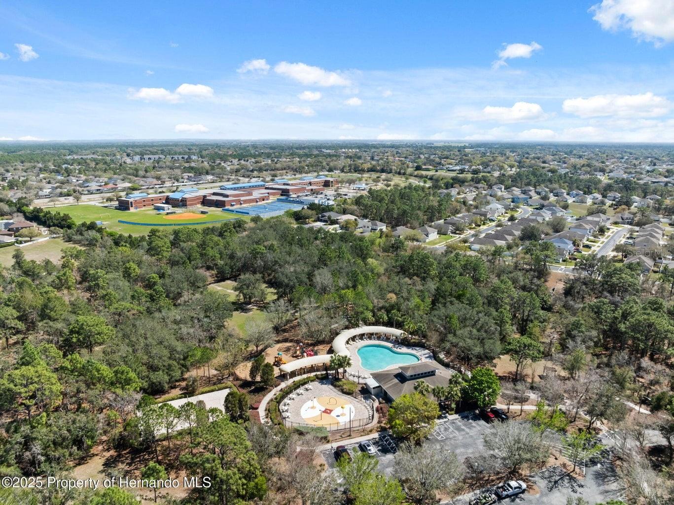 Aerial View Community Pool