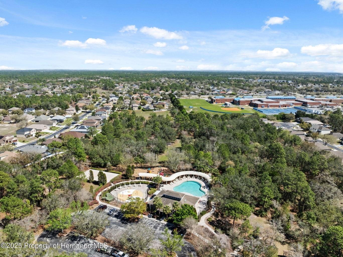 Aerial View Community Pool