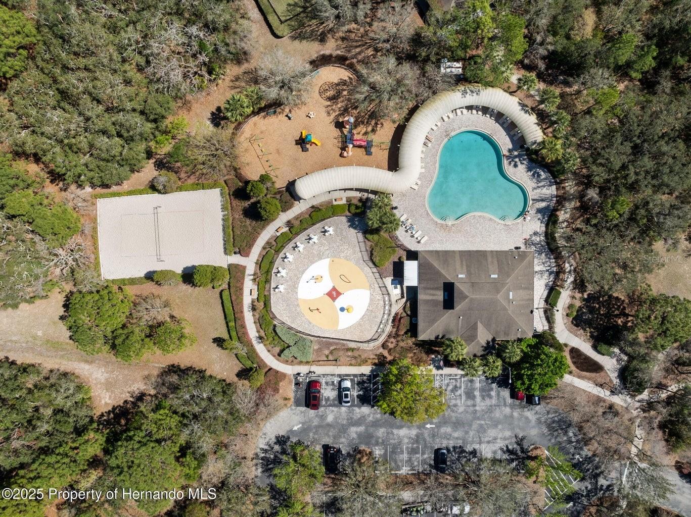 Aerial View Community Pool