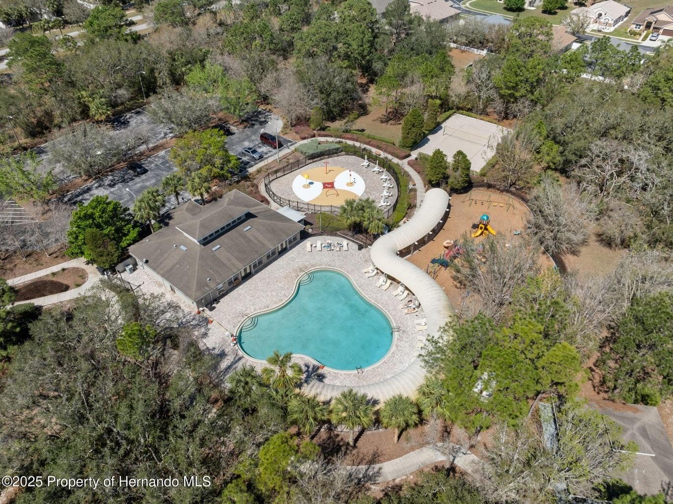 Aerial View Community Pool