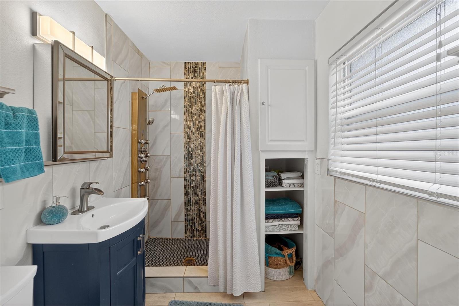 Beautiful ensuite with plenty of storage