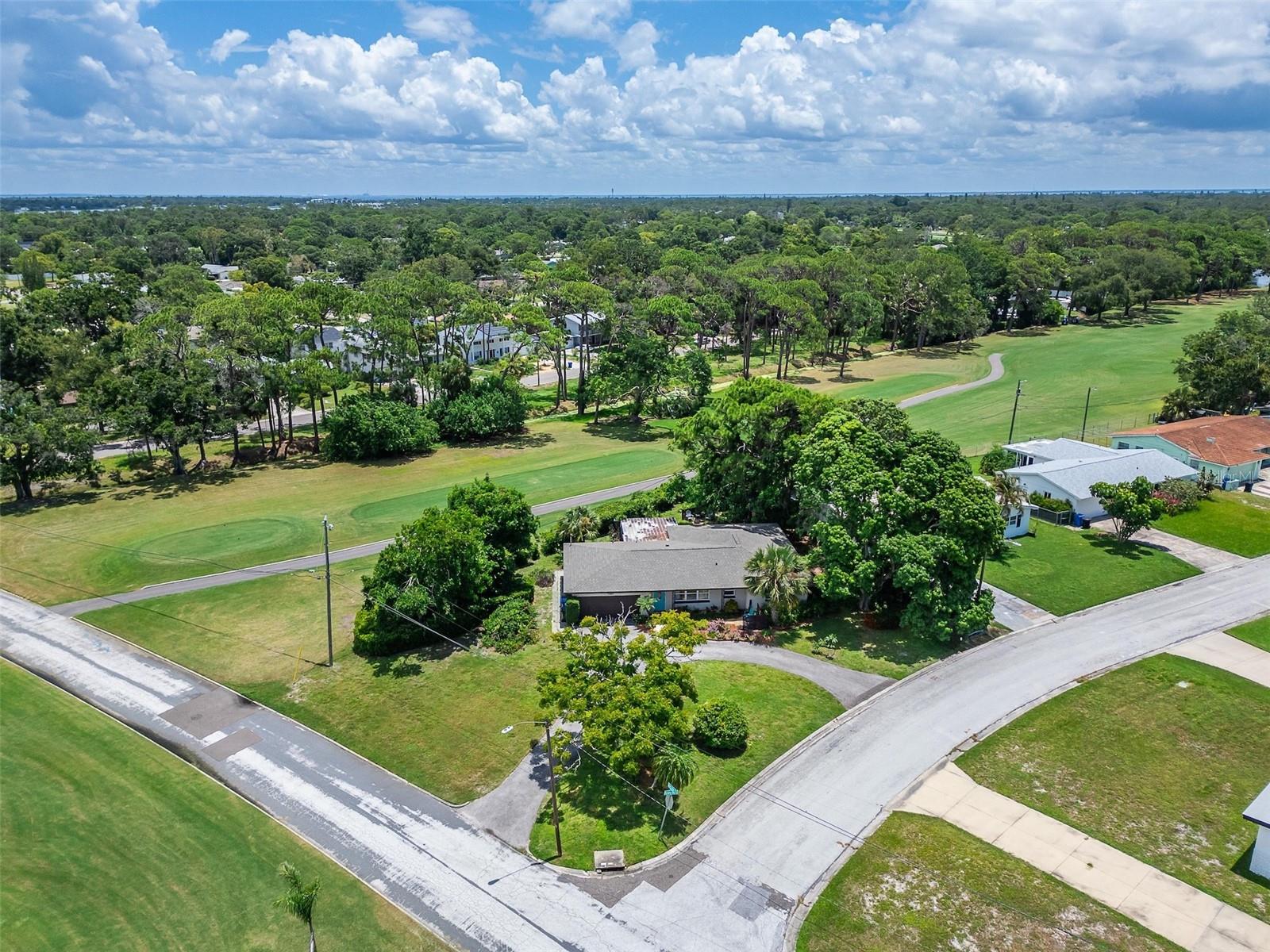 Ariel view - corner lot