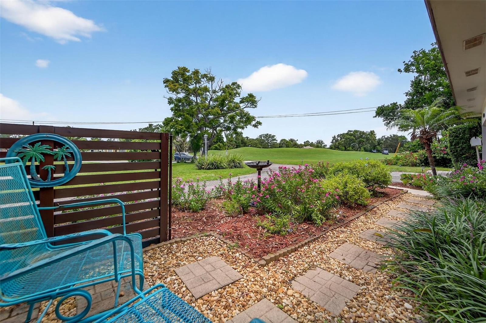 Enjoy front yard golf view