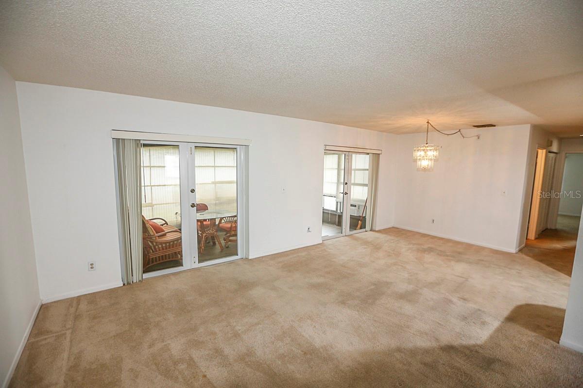 double french doors to the back patio