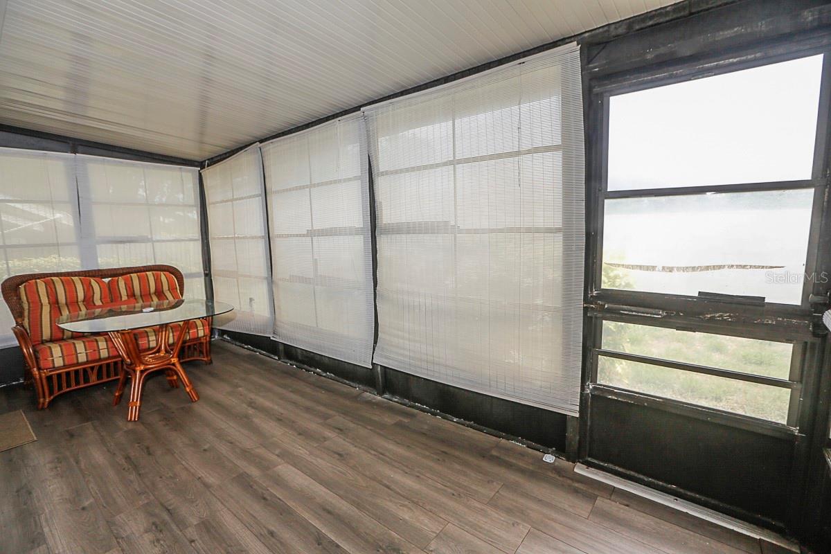 back patio with a/c & newer flooring