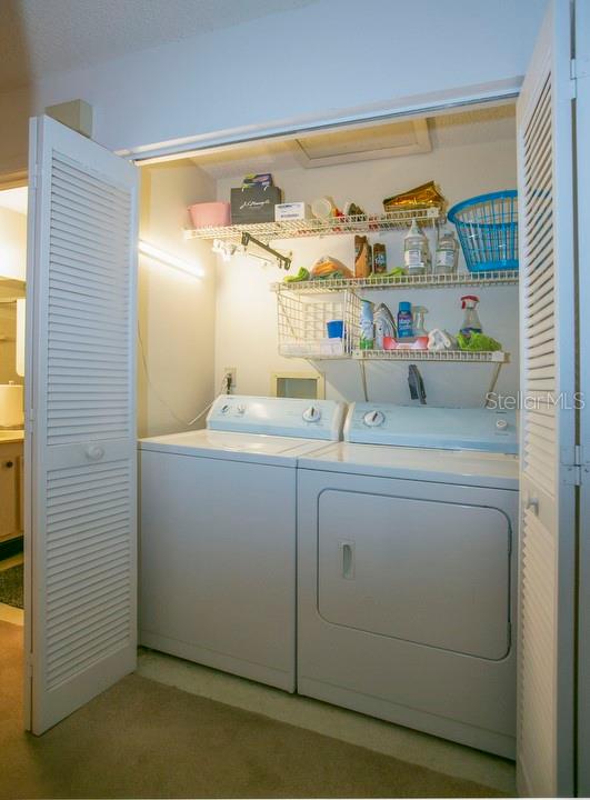 inside unit laundry closet