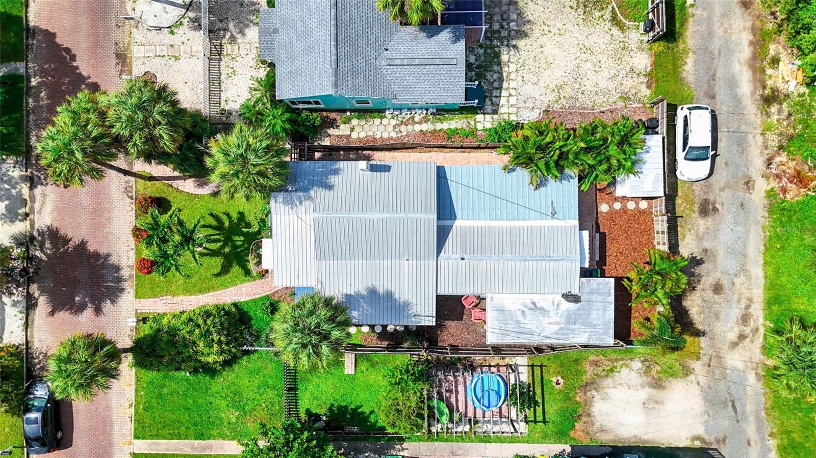 Ariel view of property