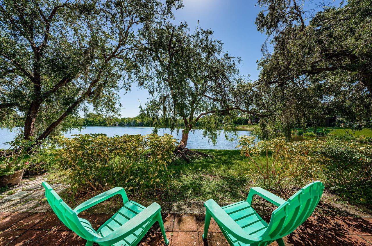 Enjoy views of the lake from your own patio.