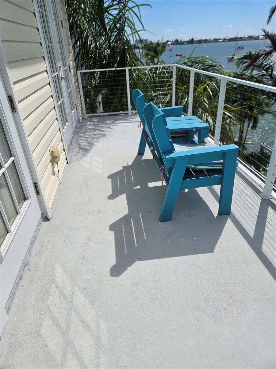Private Spiral Staircase to go to the second or third story without going thru house.