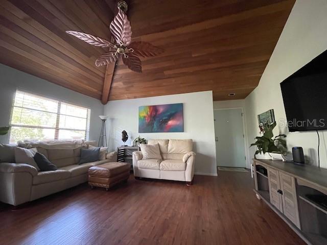 Living room with big windows & lots of light