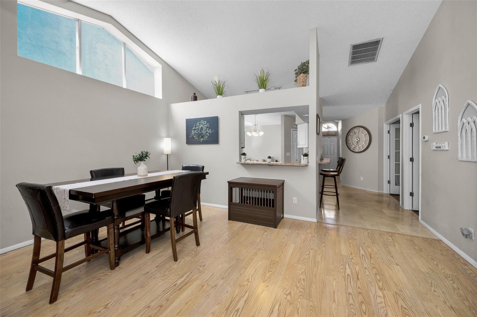 spacious dining area