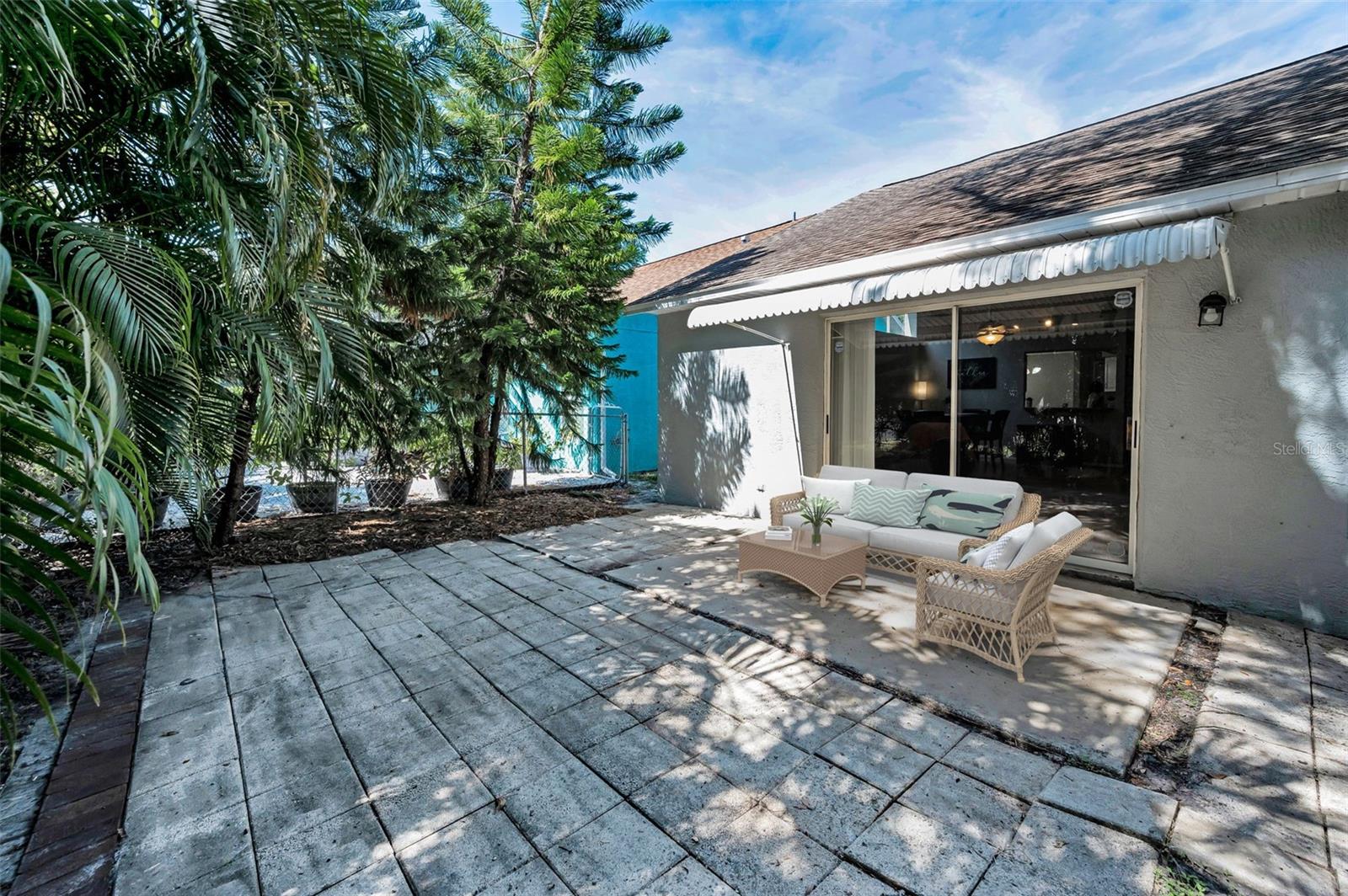 Rear patio - space to make your own!
