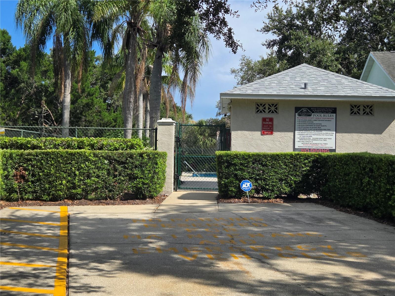 entrance to pool area