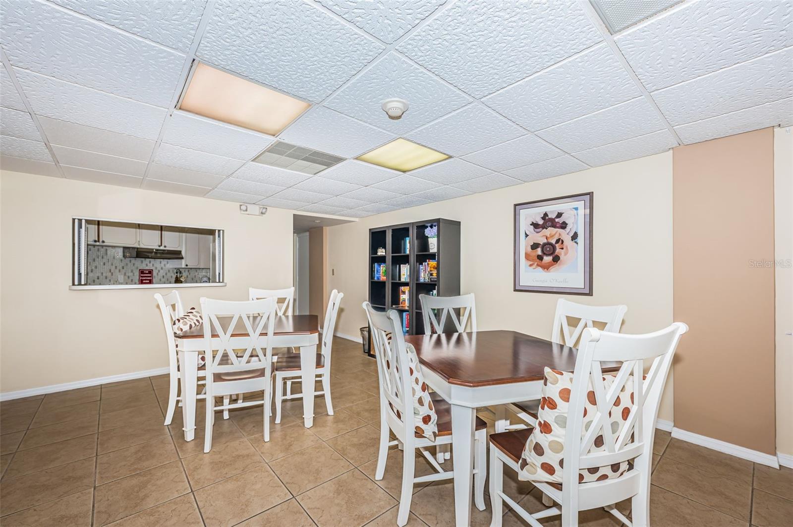 Community kitchen and card room