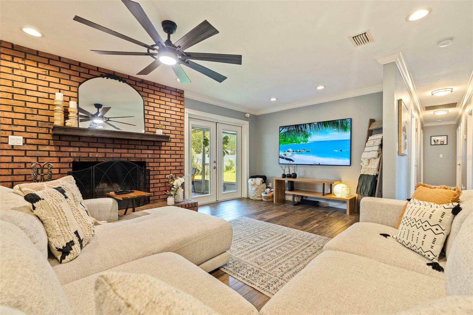 Family Room-Wood Burning Fireplace