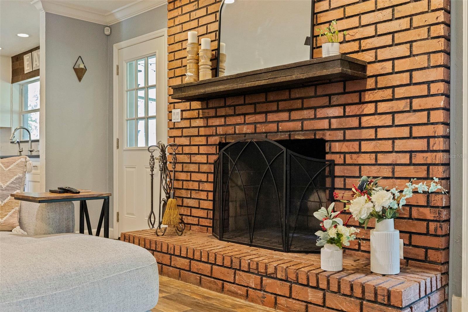 Wood Burning Fireplace