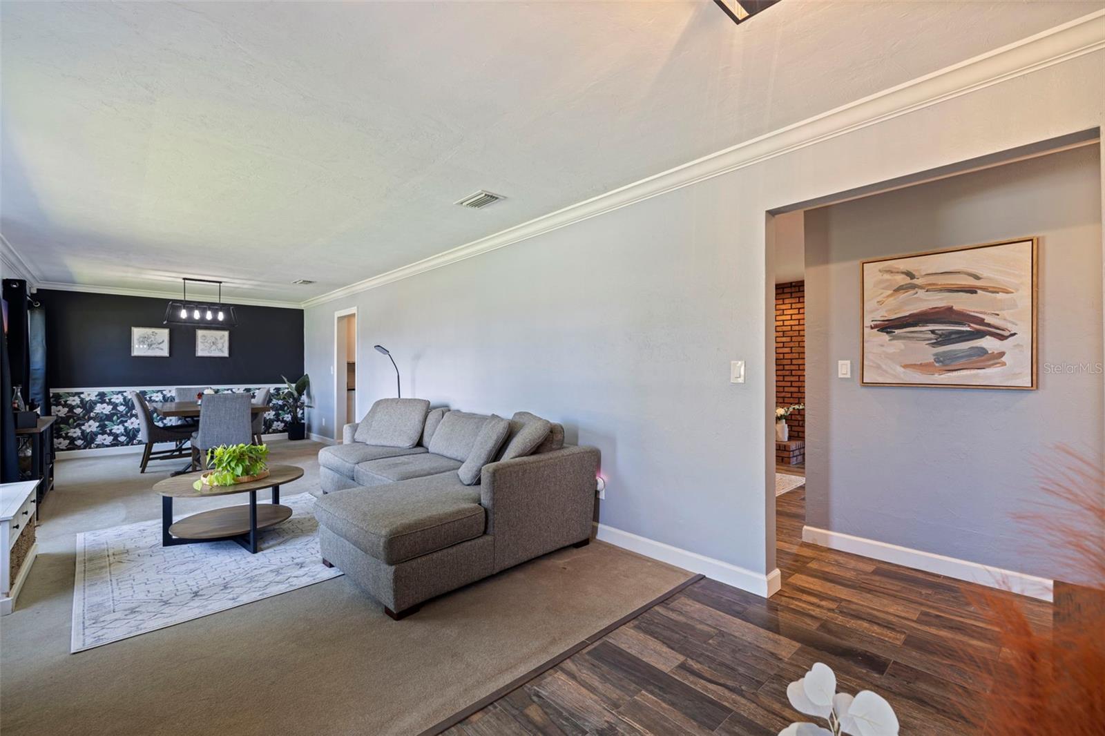 View from Foyer to Living Room