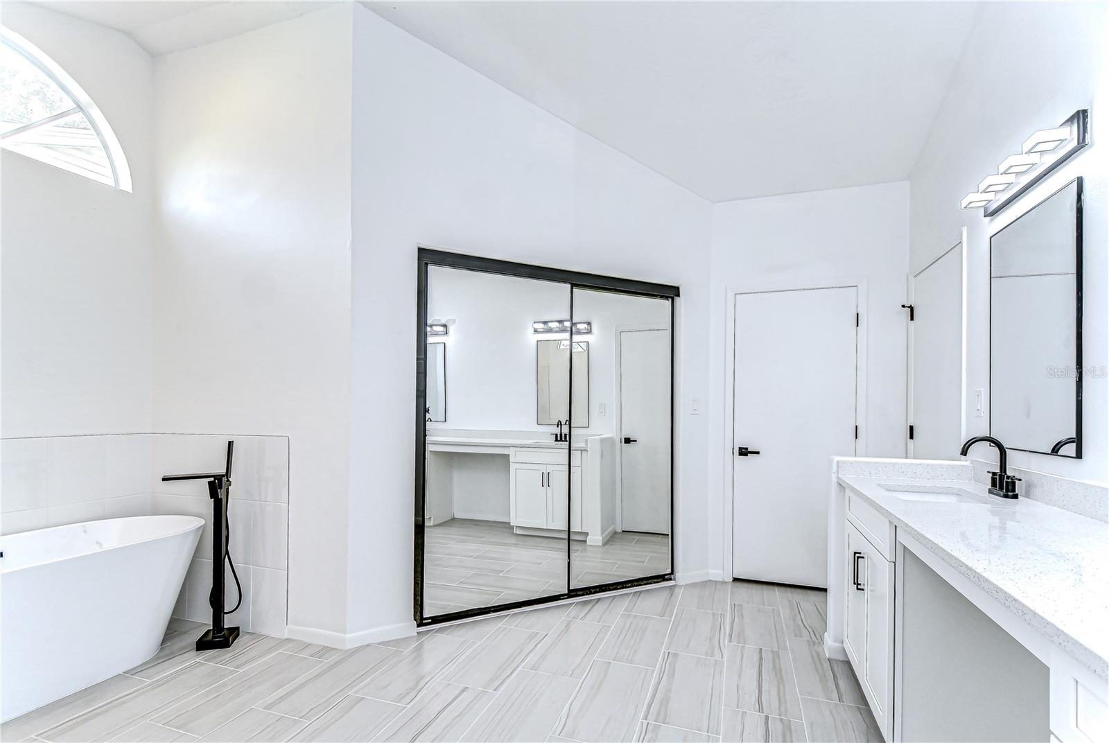 Mirrored sliders to closet!