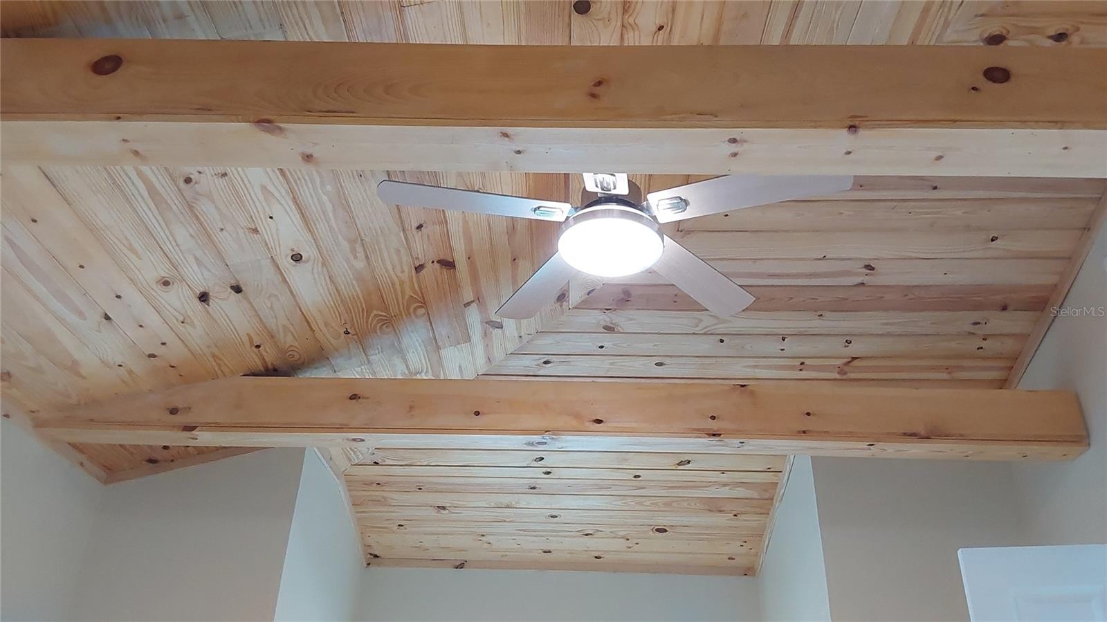 Beautiful wood ceiling in Master bedroom