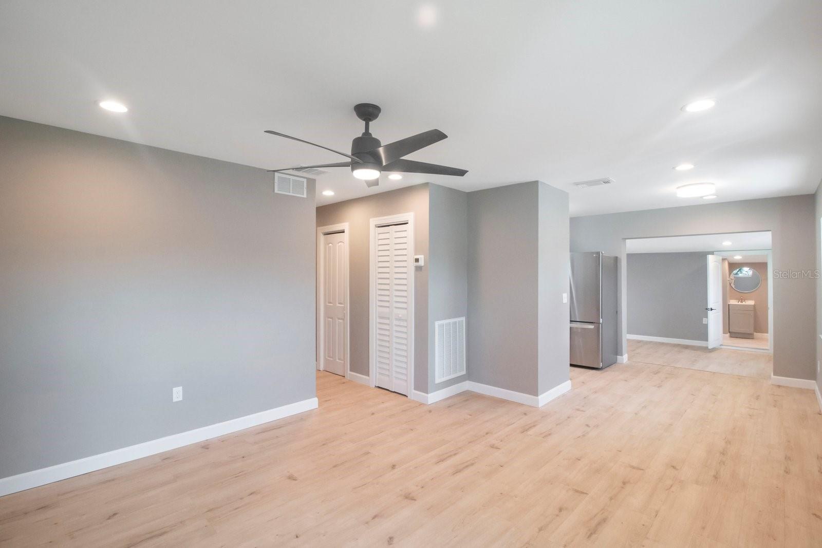 Spacious main living with natural light