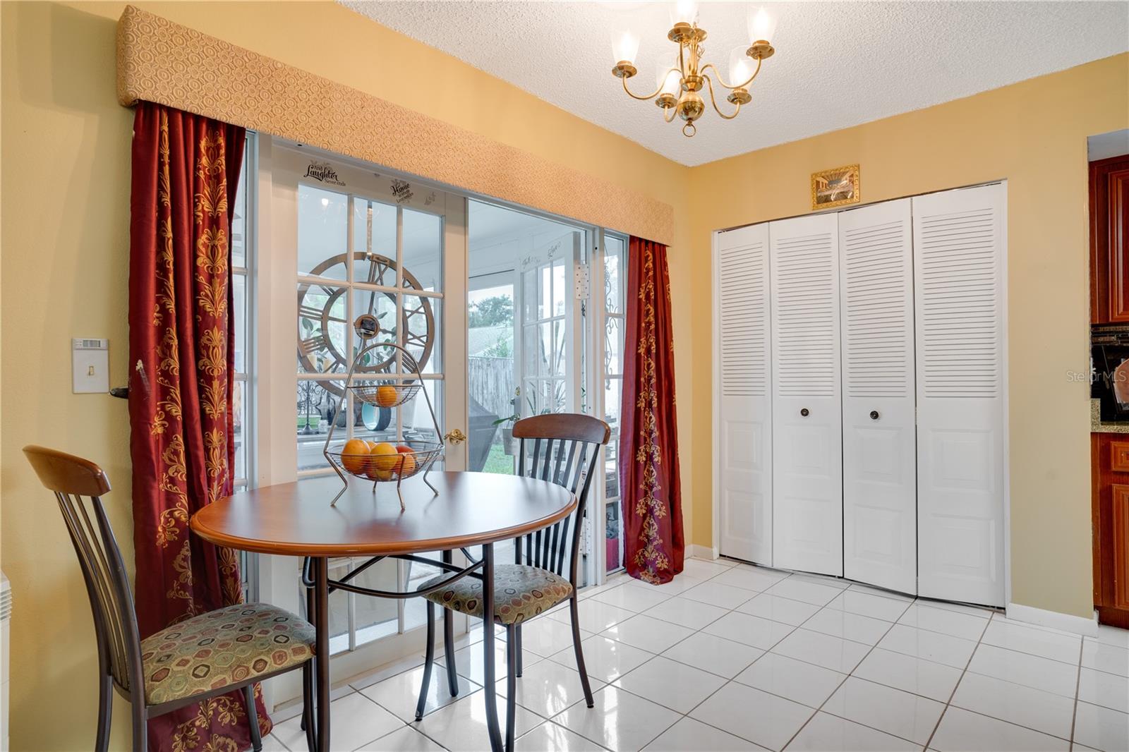 Eat in Kitchen, French Doors leading to Florida Room