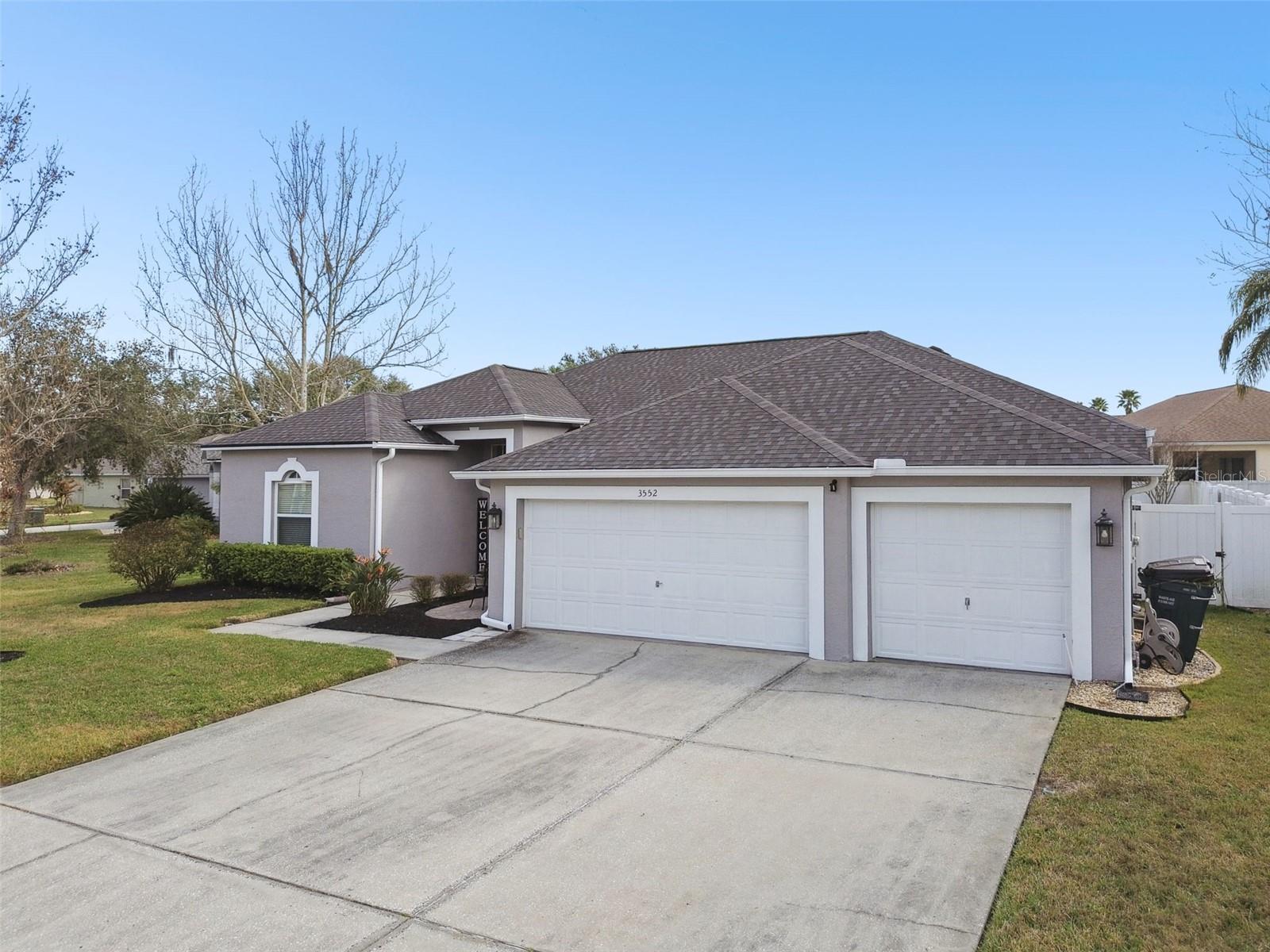Three car garage
