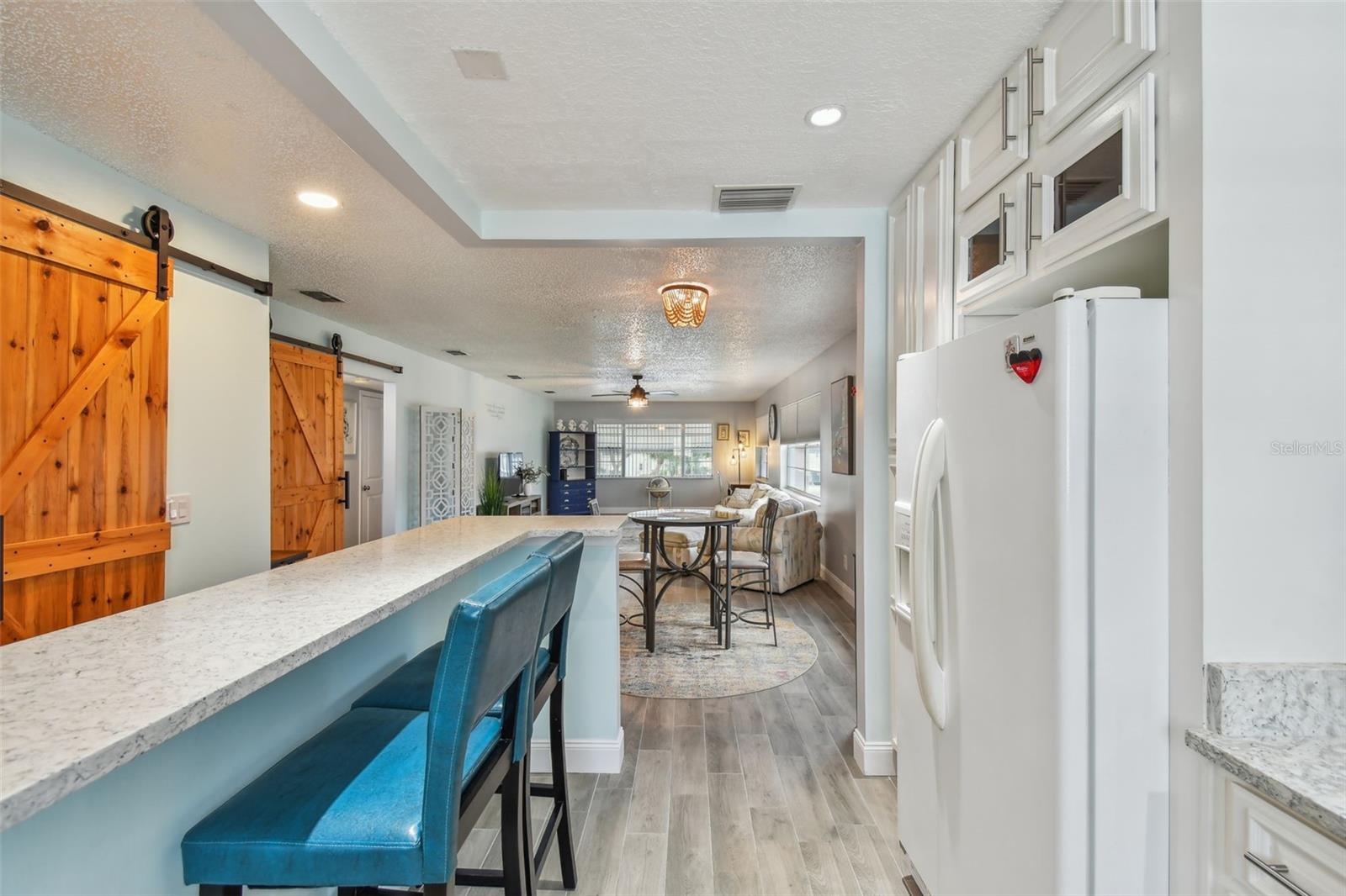 look out from kitchen