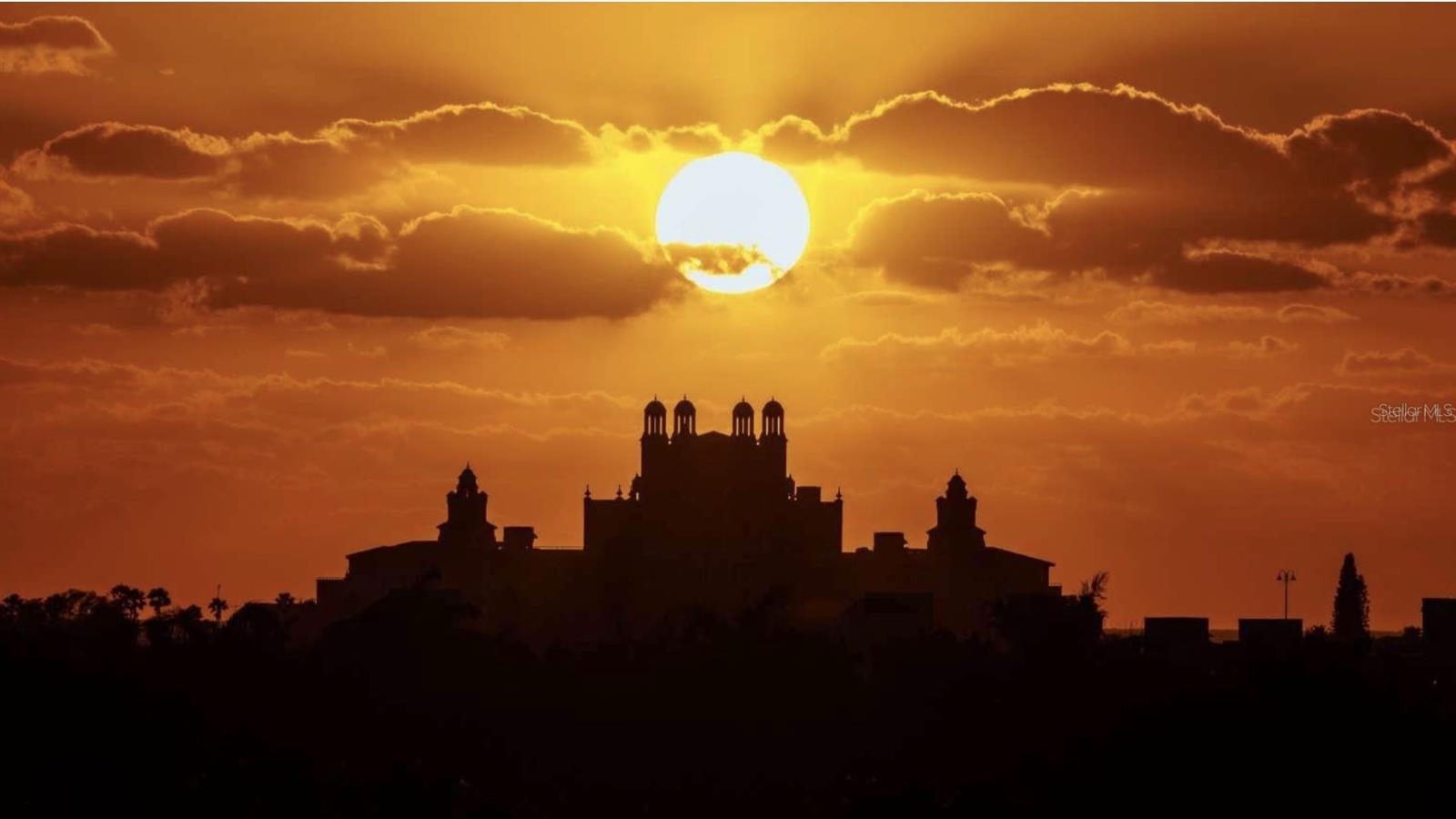 Sunset view of the Don Cesar from the balcony