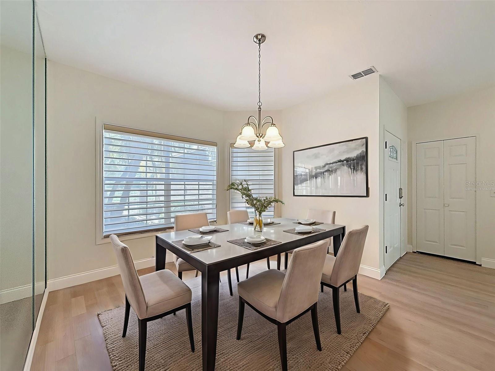 Virtually staged- formal dining room