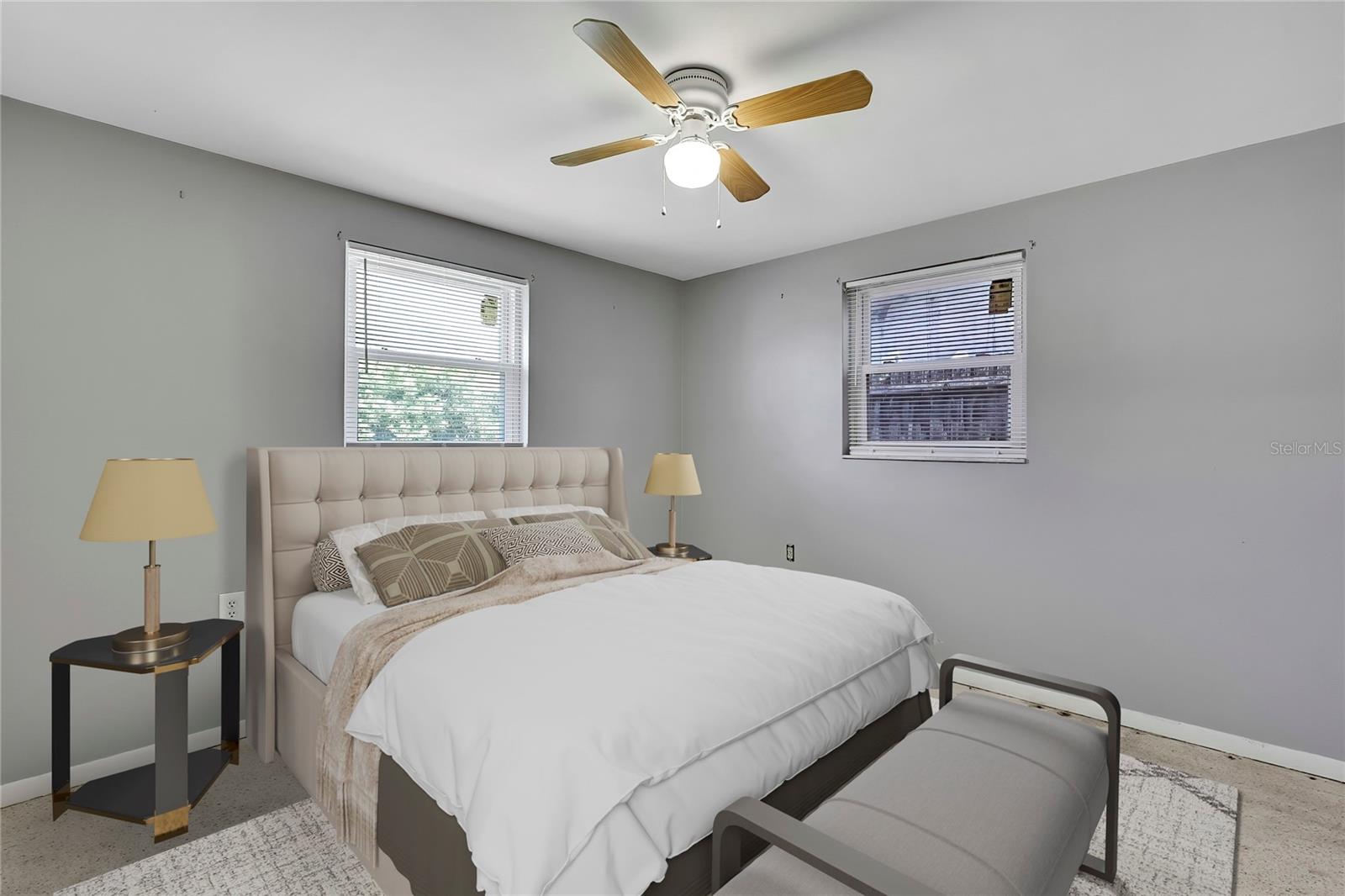 staged back bedroom