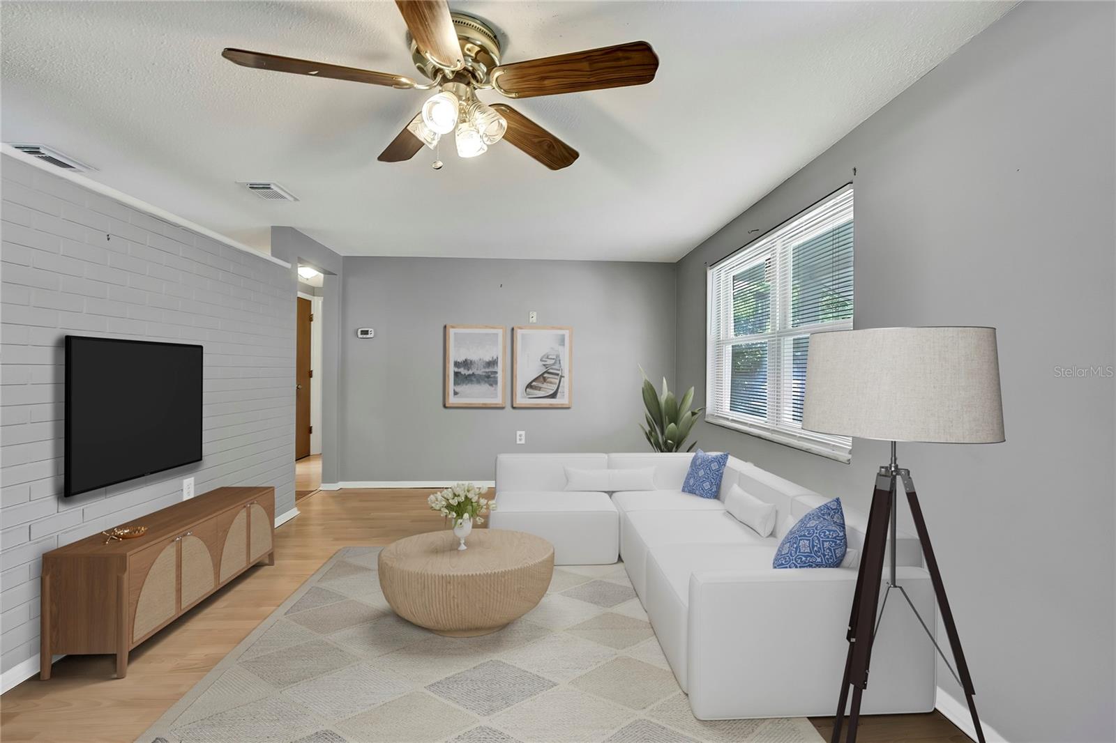 staged front living room