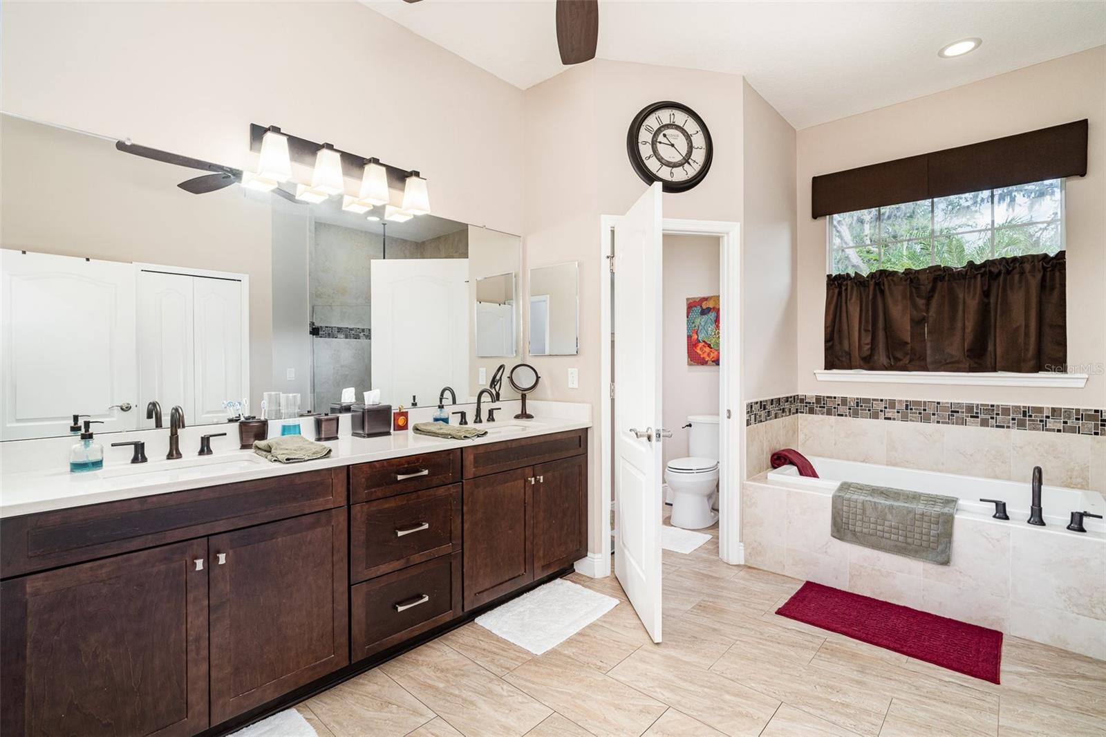 Owners Retreat bath with double sinks
