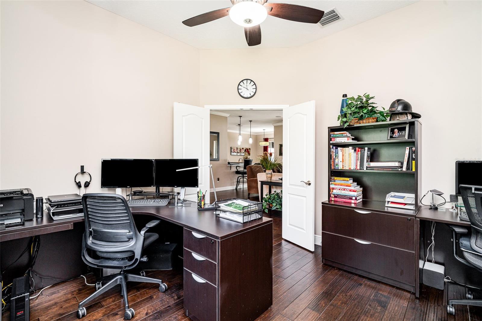 Double door entry to office