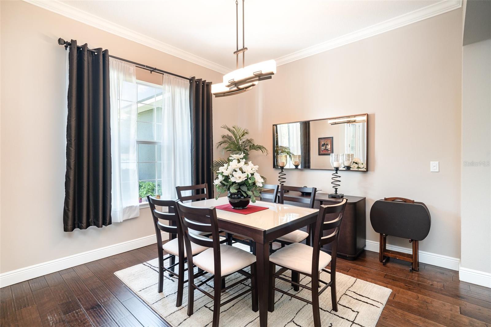 Formal Dining are with crown molding