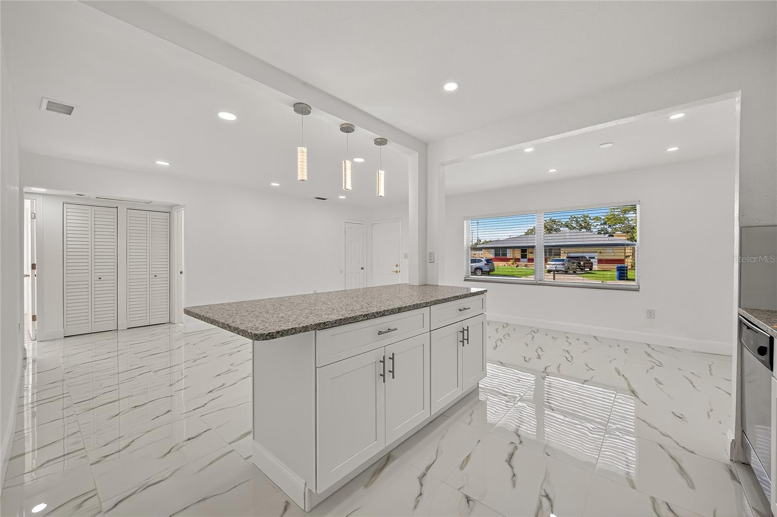 View of living room, Dining and kitchen