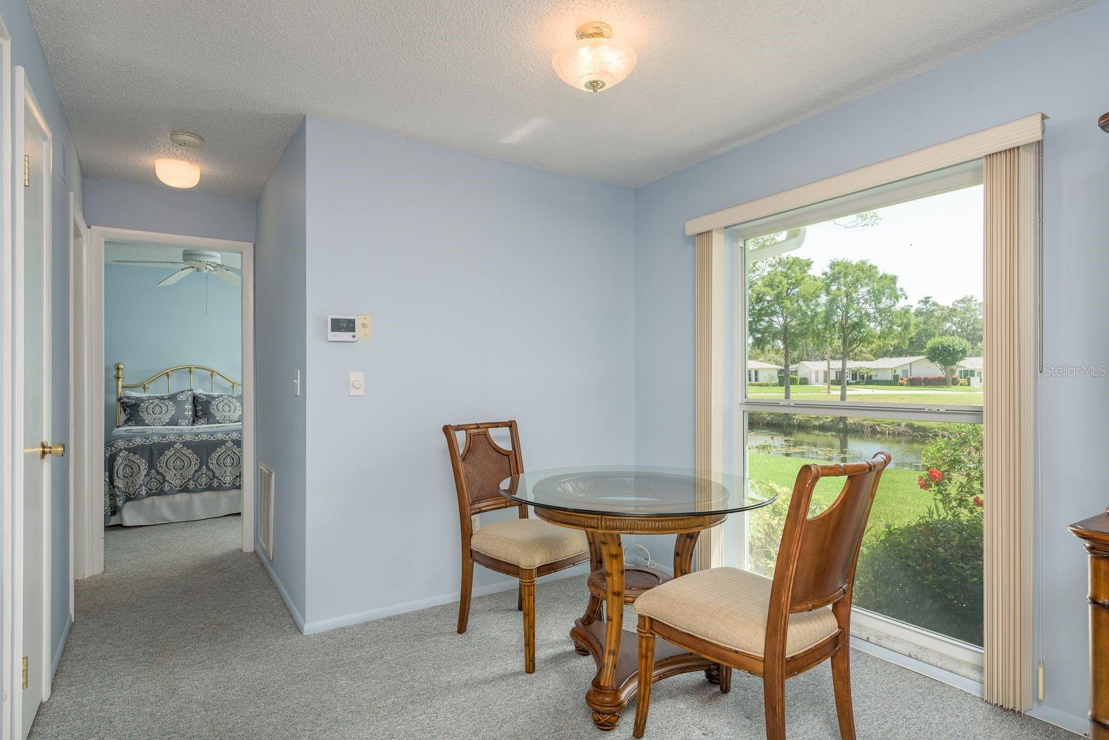 Dining room with large picture window