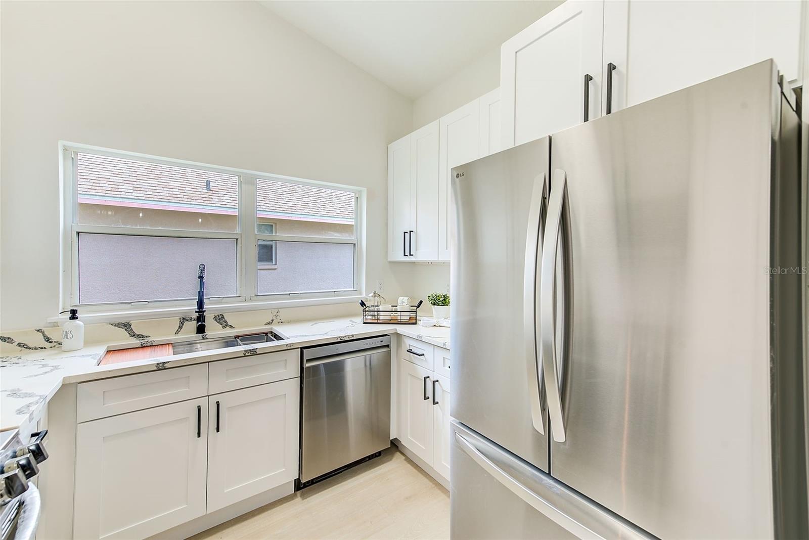 New Kitchen Appliances, Cabinets, and Quartz Counters w/ Waterfall