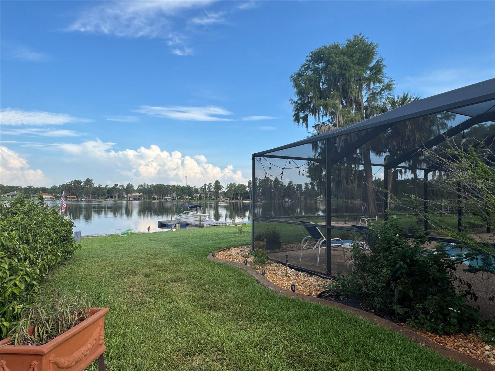 Southern side of home towards lake.