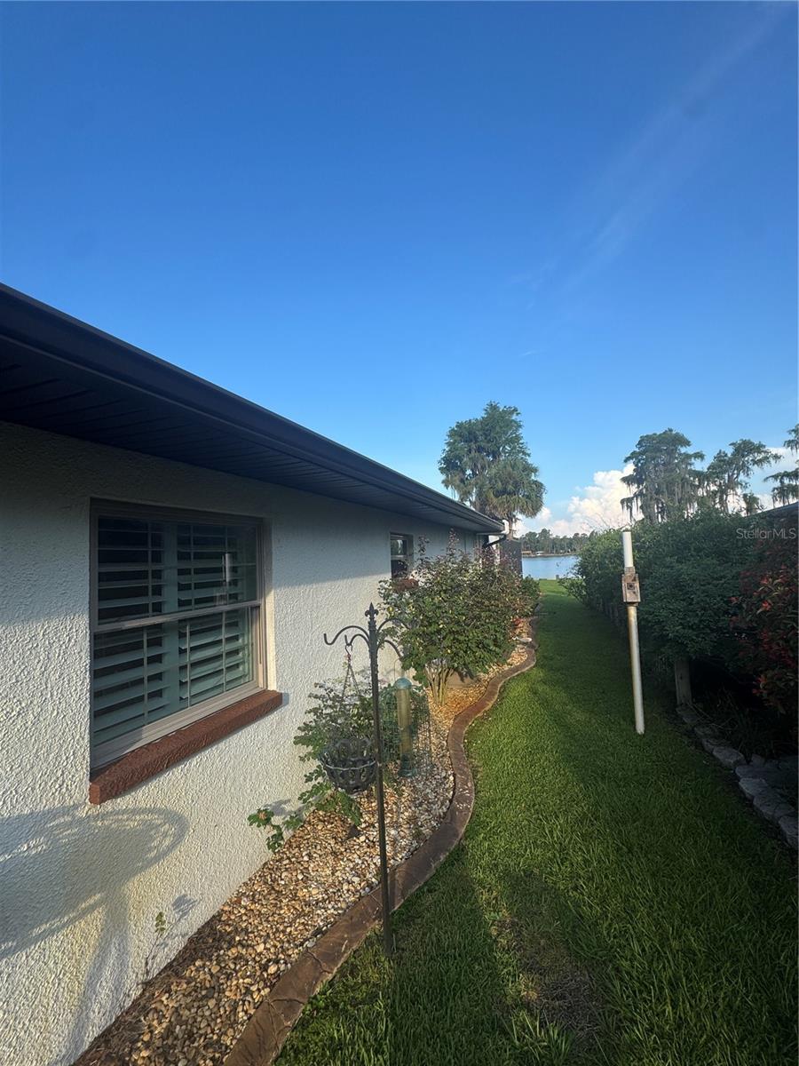 North side of home towards lake (west)