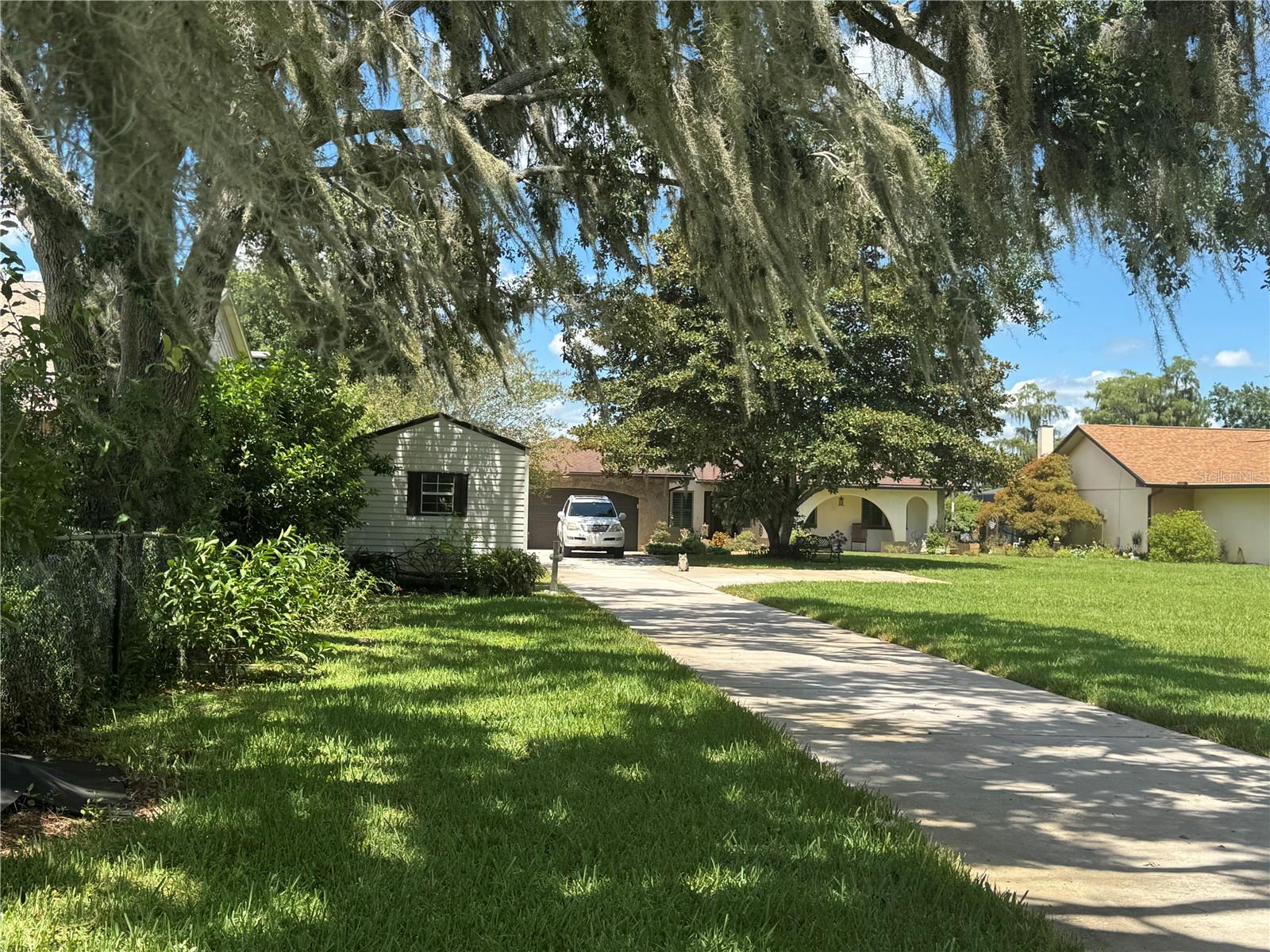 From front gate towards home.  About 300 +/- from street
