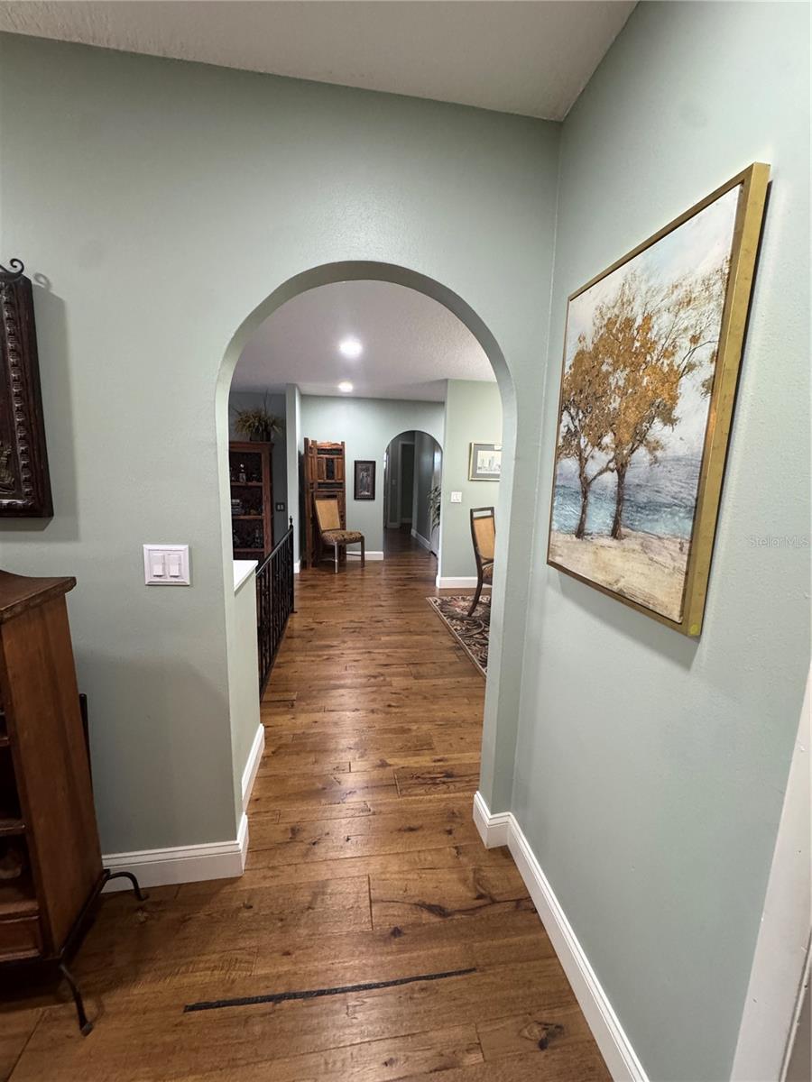Kitchen to laundry room & garage.