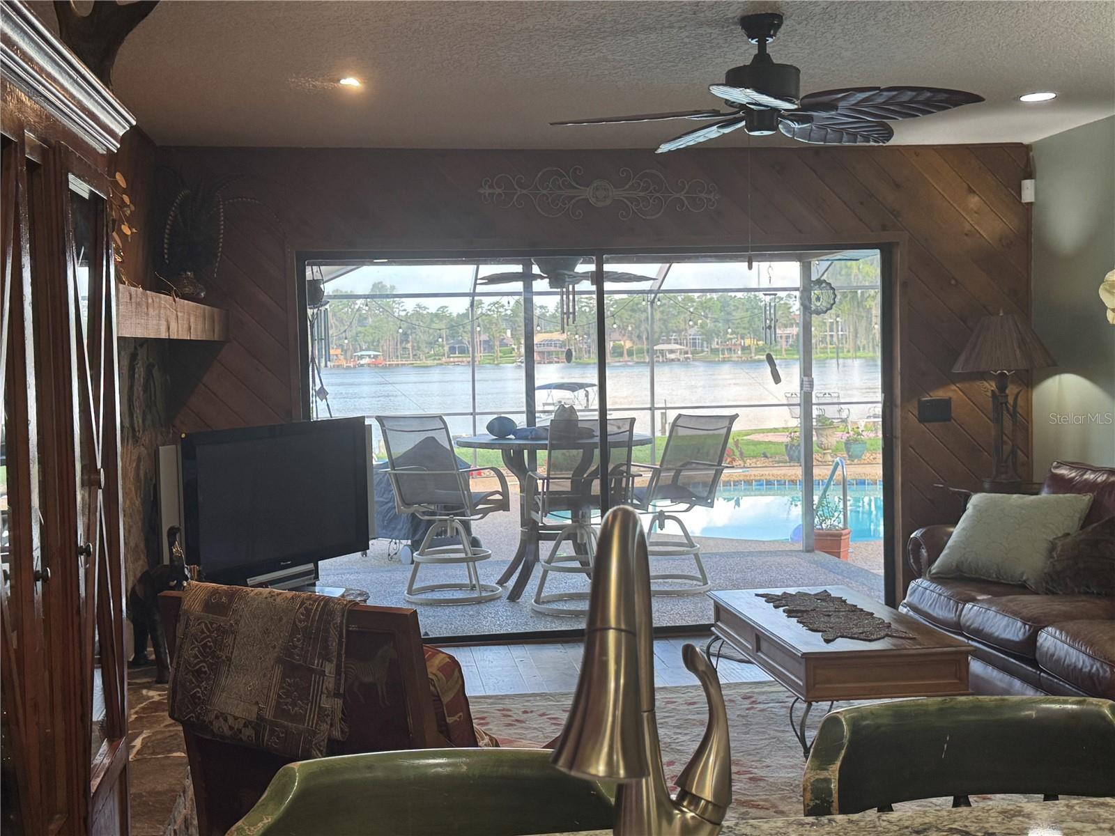 From kitchen, lake view